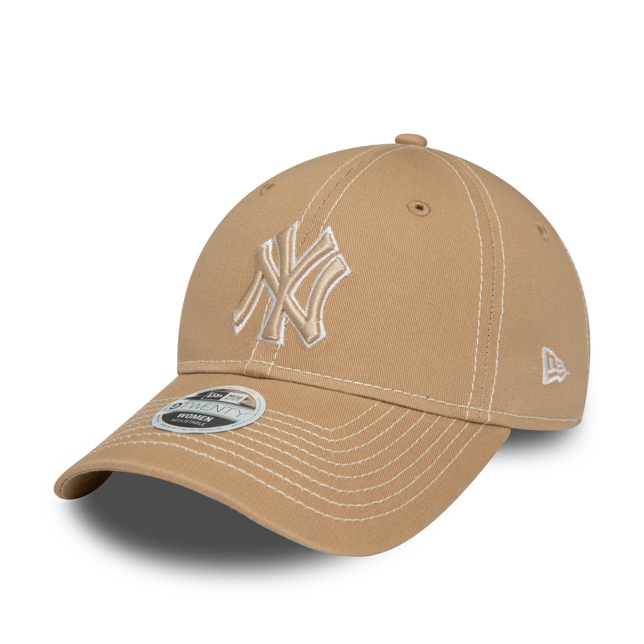 New York Yankees Womens Washed Beige 9TWENTY Adjustable Cap-kentox