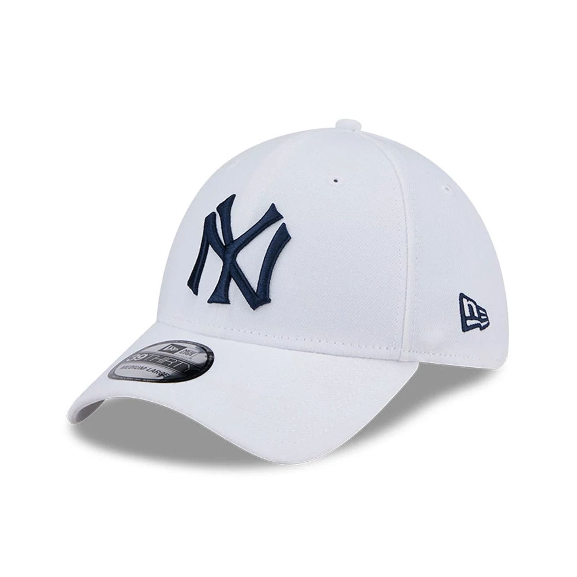 New York Yankees MLB Evergreen White 39THIRTY Stretch Fit Cap-kentox