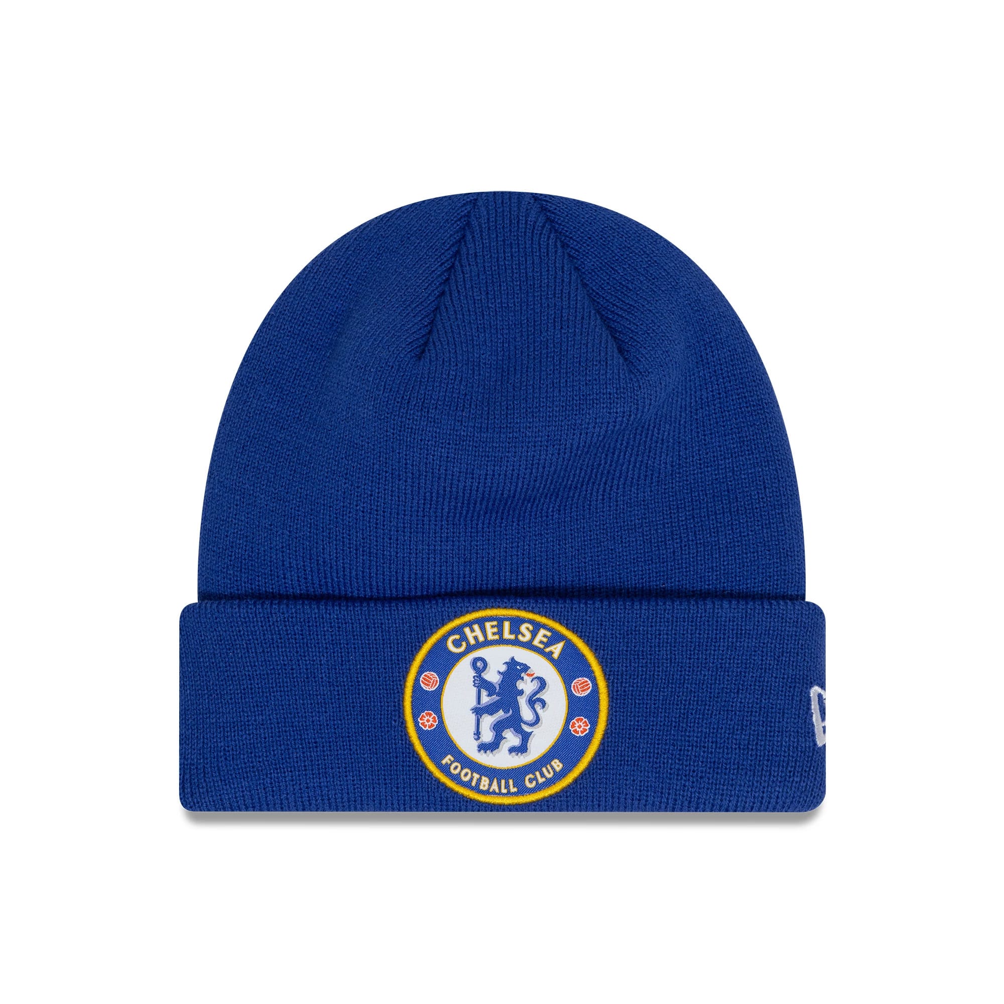 Chelsea FC Lion Crest Core Blue Cuff Knit Beanie Hat-kentox