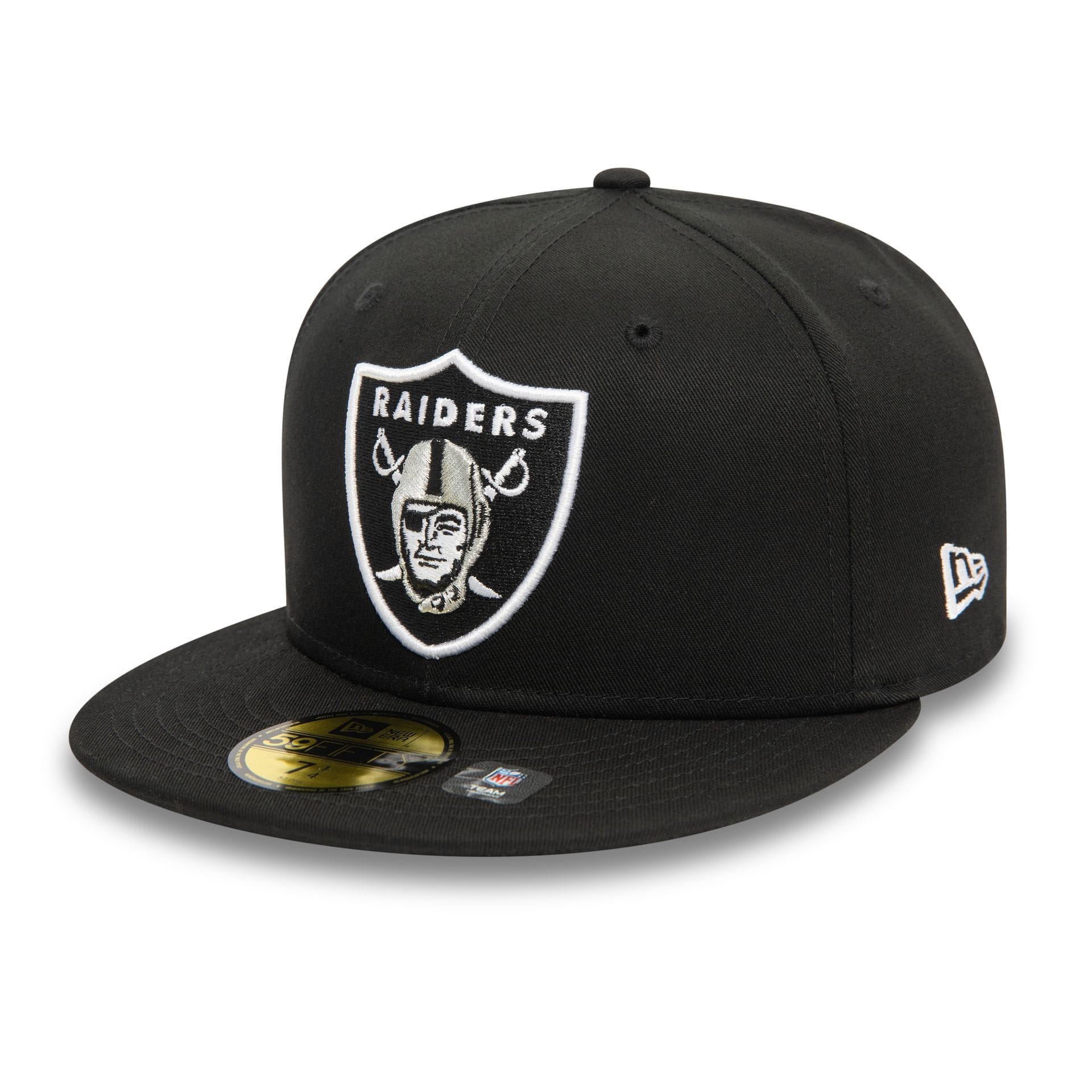 Las Vegas Raiders NFL Official Team Colours Black 59FIFTY Fitted Cap-kentox