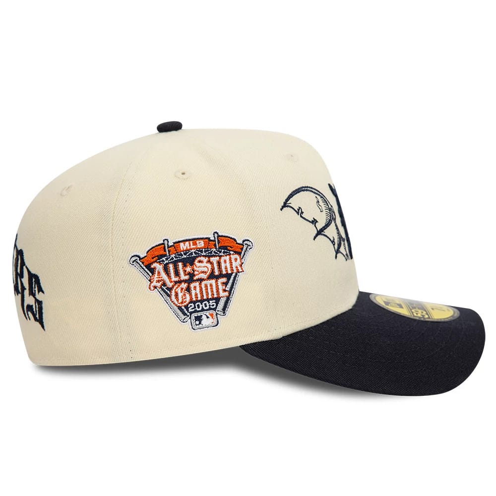 Detroit Tigers MLB Team Wings Light Beige 59FIFTY Fitted Cap-kentox