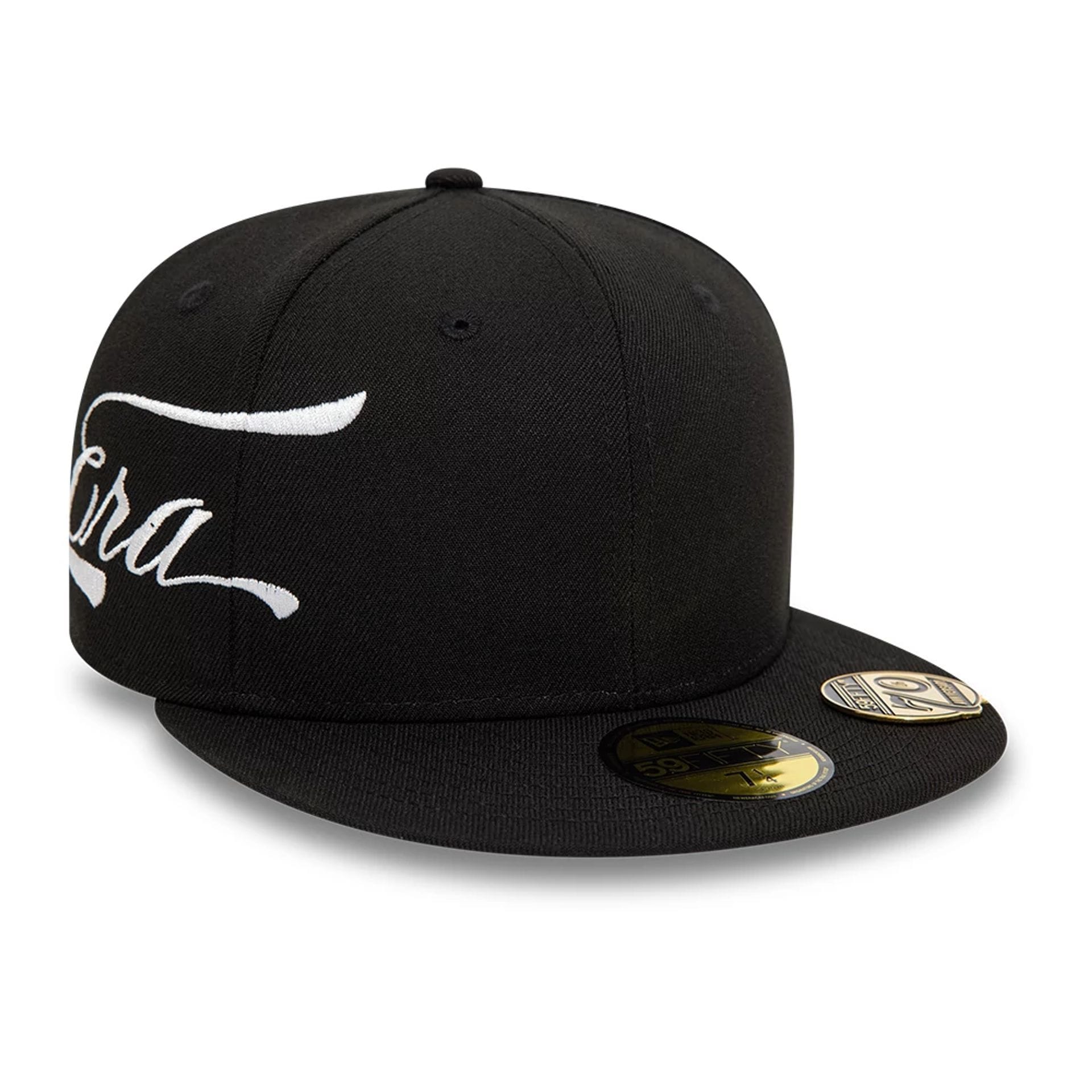 New Era Side Script Black 59FIFTY Fitted Cap-kentox
