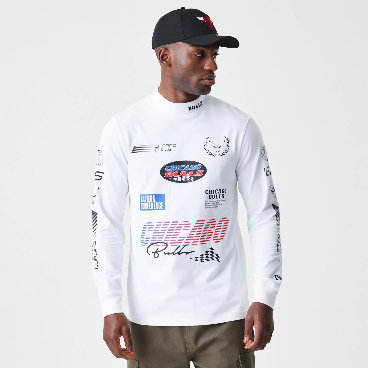 Chicago Bulls Modern Driver White Long Sleeve T-Shirt-kentox