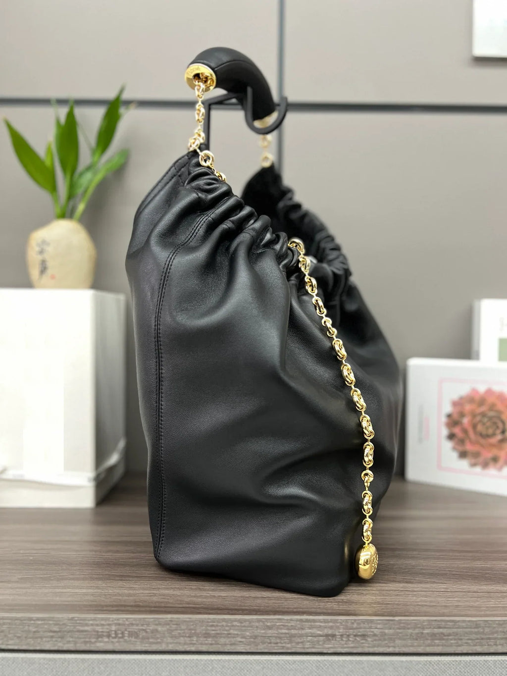 Medium Nappa Lambskin Squeeze Bag