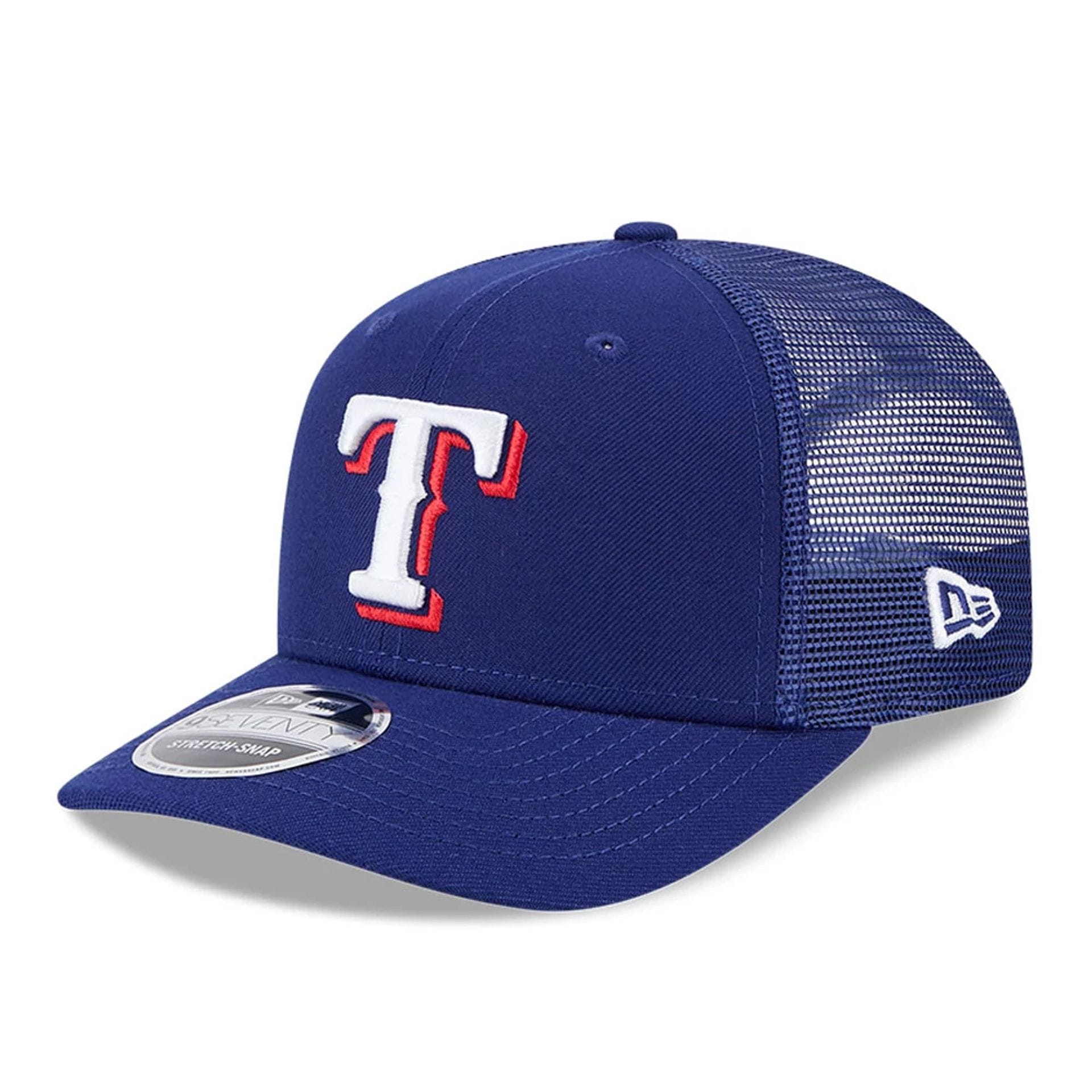 Texas Rangers MLB Evergreen Dark Blue 9SEVENTY Stretch Snap Adjustable Cap-kentox