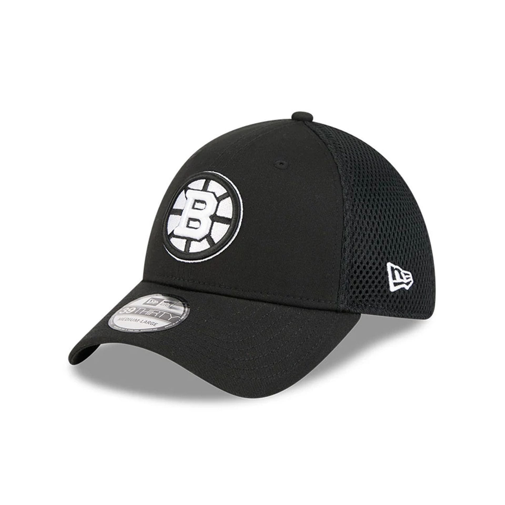 Boston Bruins NHL Evergreen Neo Black 39THIRTY Stretch Fit Cap-kentox
