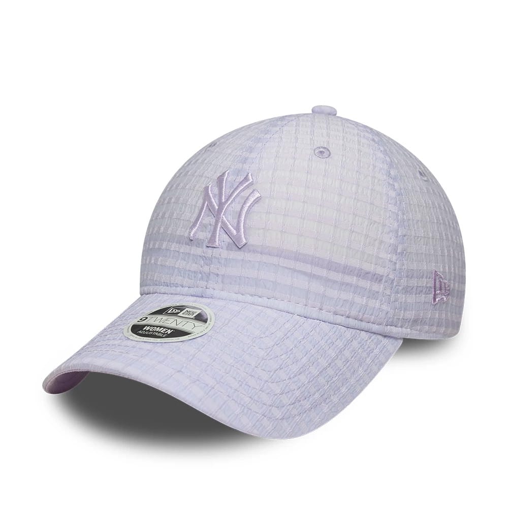New York Yankees Womens MLB Seersucker Pastel Purple 9TWENTY Adjustable Cap-kentox