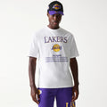 LA Lakers NBA Team Graphic White Oversized T-Shirt-kentox