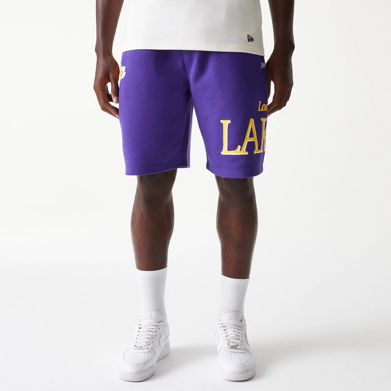LA Lakers NBA Team Graphic Purple Shorts-kentox