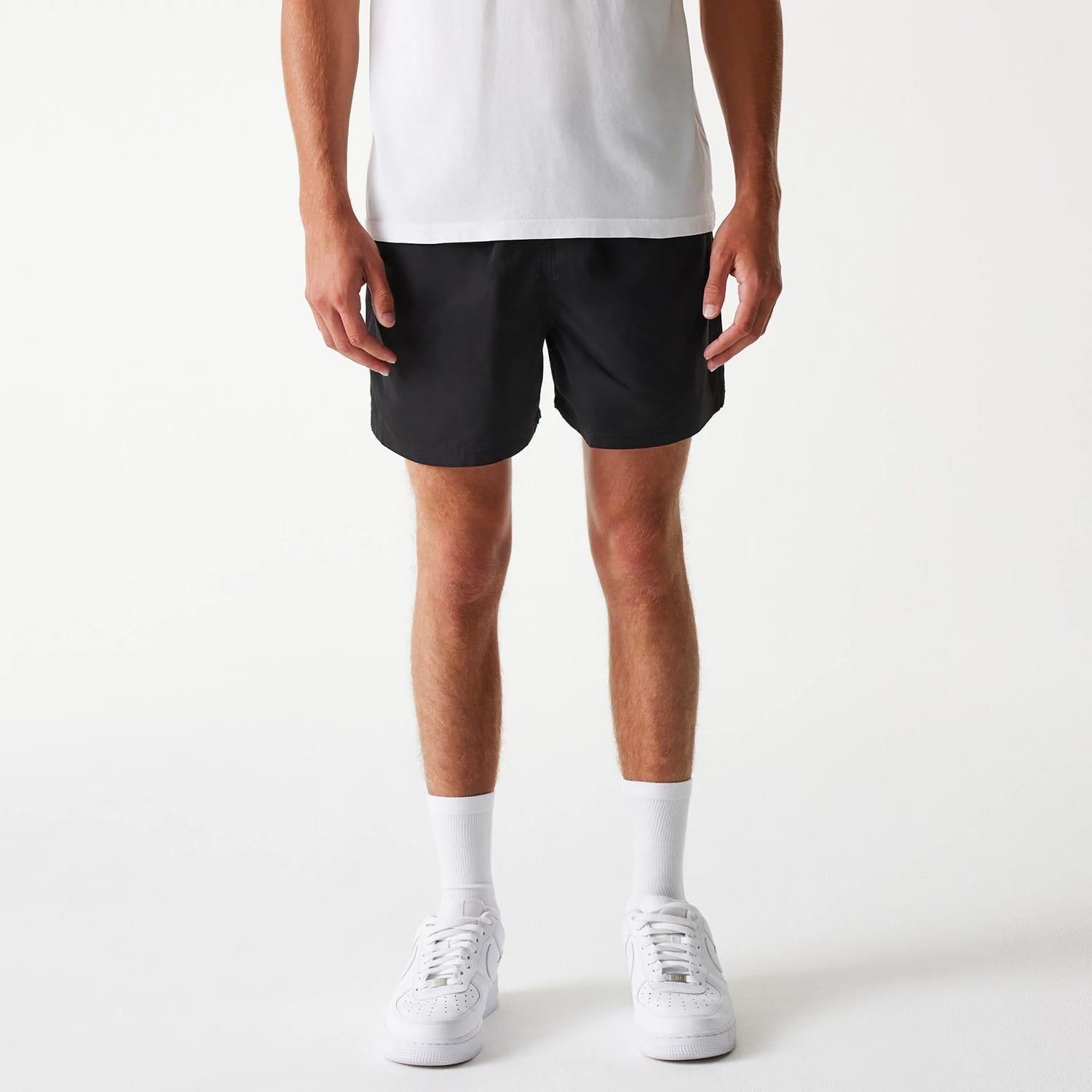 New Era Black Swim Shorts-kentox