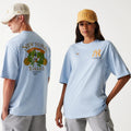 New York Yankees MLB Baseball Graphic Pastel Blue Oversized T-Shirt-kentox