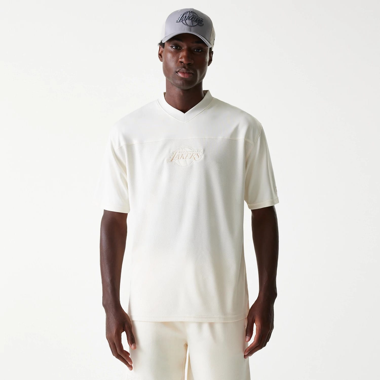 LA Lakers NBA Tonal Open White Mesh Jersey-kentox