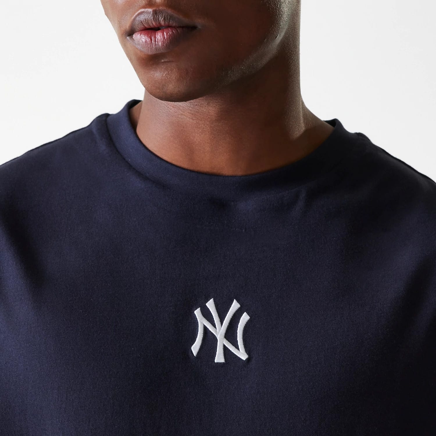 New York Yankees MLB League Essential Navy Oversized T-Shirt-kentox
