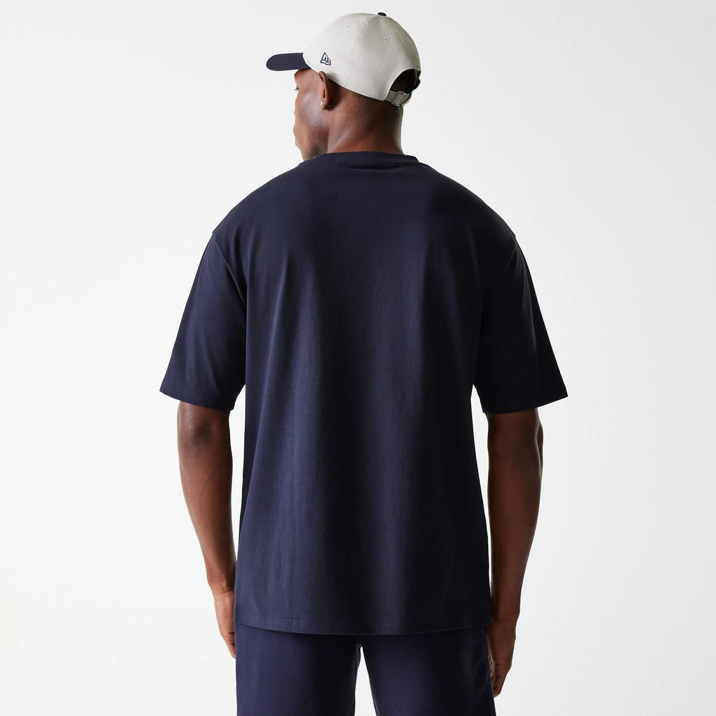 New York Yankees MLB League Essential Navy Oversized T-Shirt-kentox
