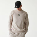 New York Yankees MLB League Essential Midi Cream Oversized Crew Neck Sweater-kentox