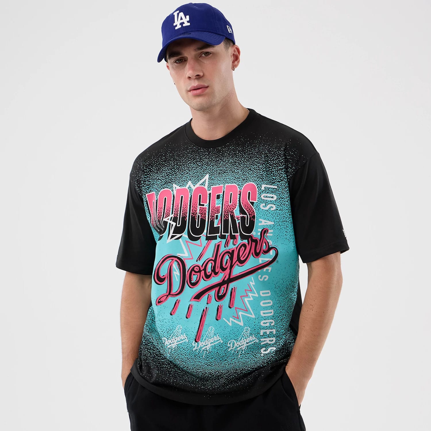 LA Dodgers MLB Life Graphic Black T-Shirt-kentox
