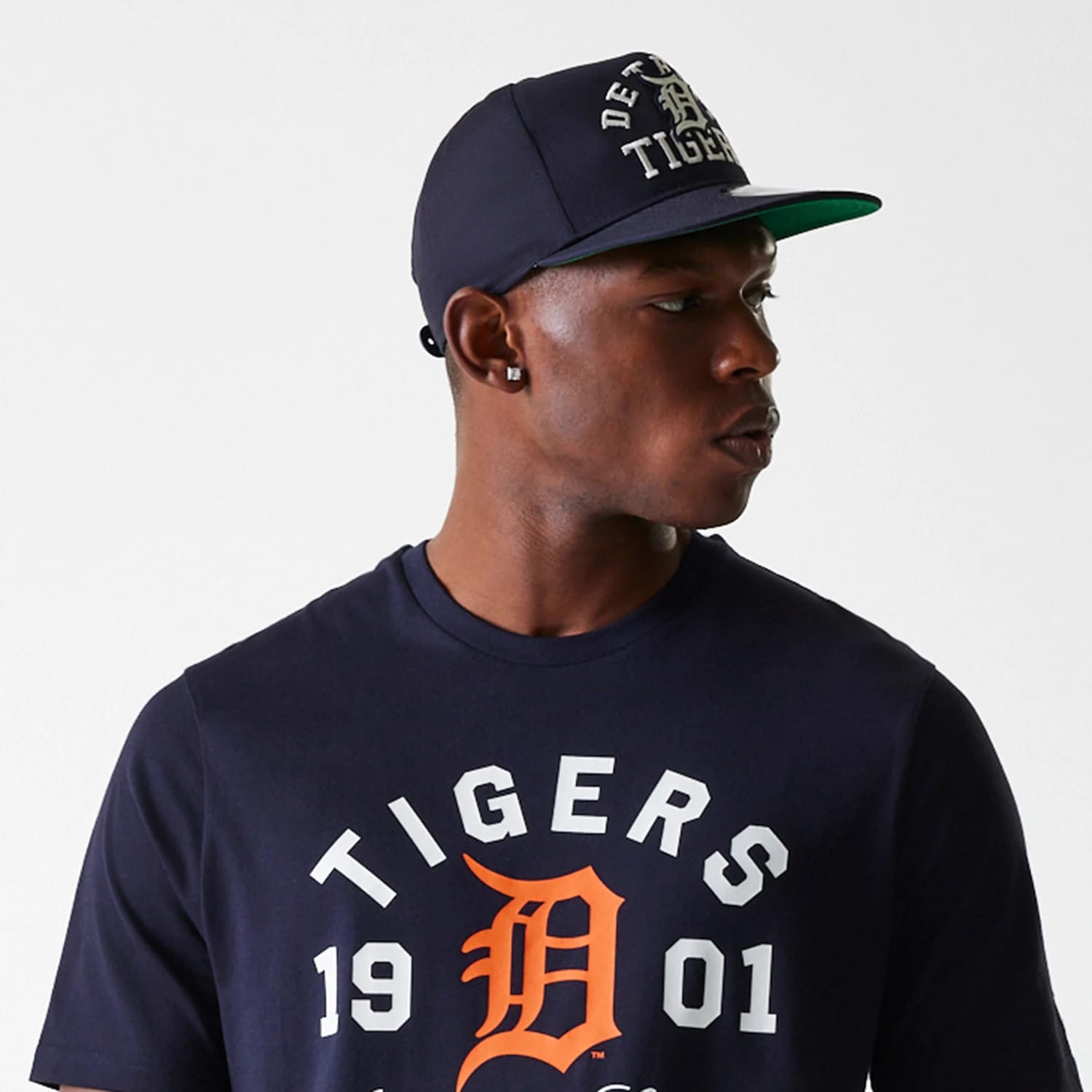 Detroit Tigers MLB Wordmark Navy T-Shirt-kentox