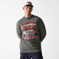 San Francisco 49ers NFL Washed Super Bowl Grey Oversized Crew Neck Sweater-kentox