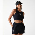New York Yankees Womens MLB Midi League Essential Black Shorts-kentox