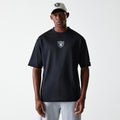 Las Vegas Raiders NFL Essentials Black Oversized Mesh T-Shirt-kentox