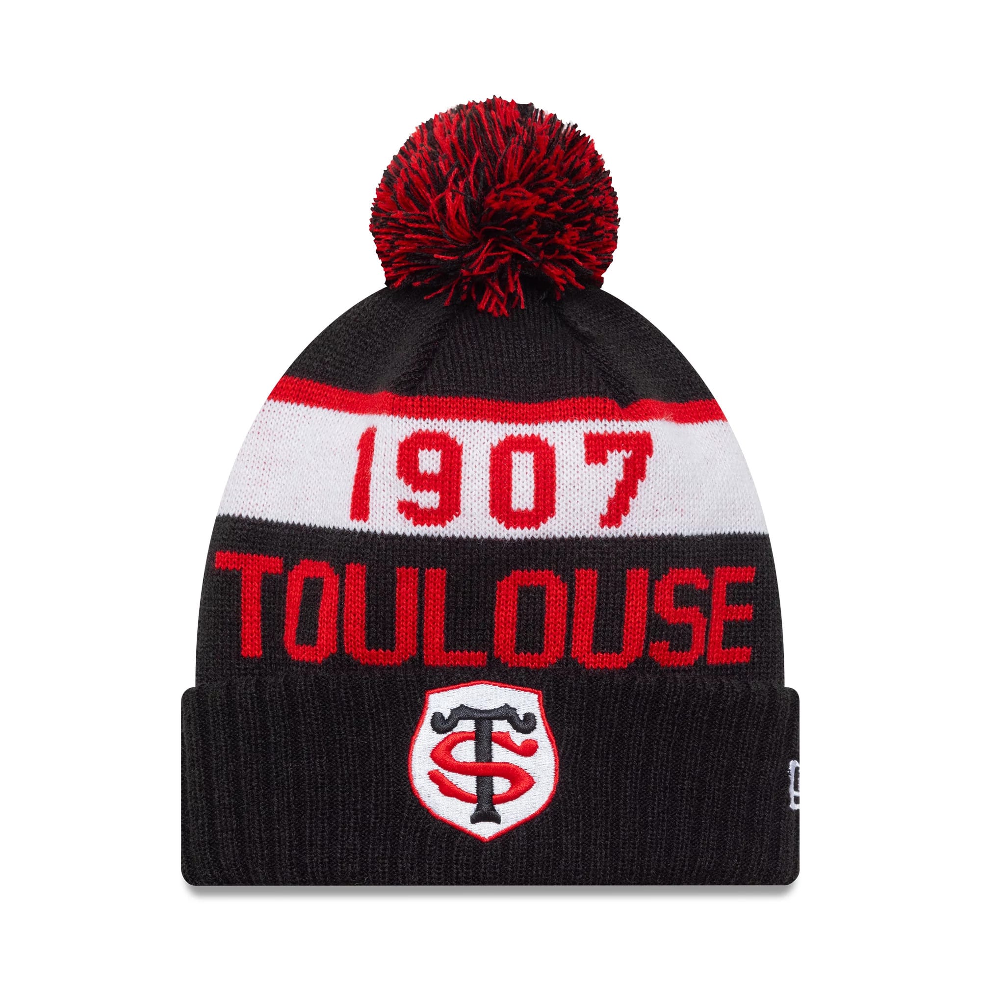 Stade Toulousain Kids Black Sport Knit Beanie Hat-kentox