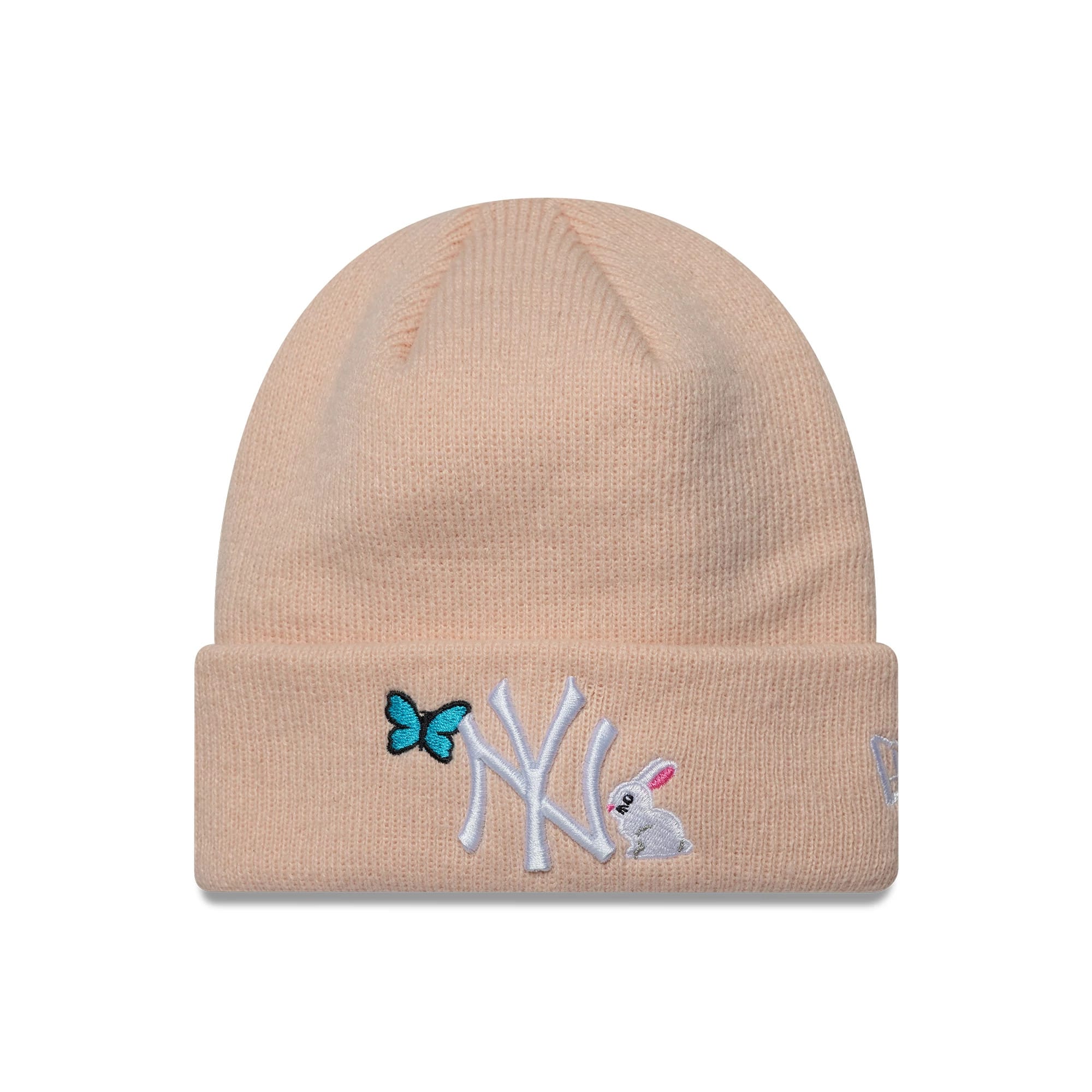 New York Yankees Toddler MLB Icon Pastel Pink Cuff Knit Beanie Hat-kentox
