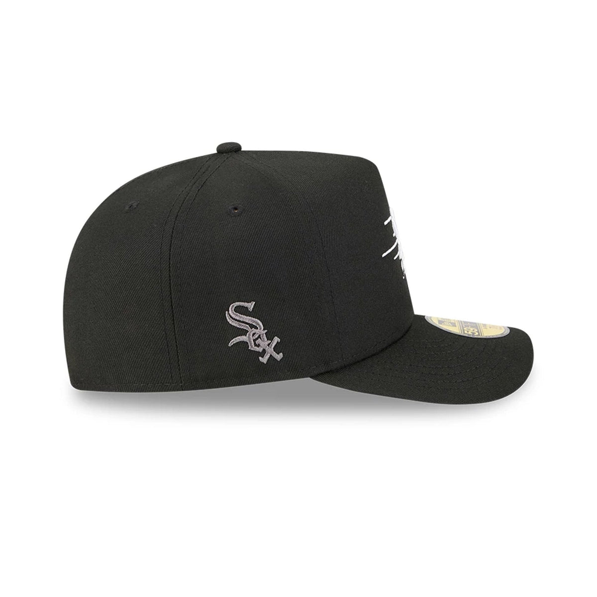 Chicago White Sox MLB Cartoon Black 59FIFTY A-Frame Fitted Cap-kentox