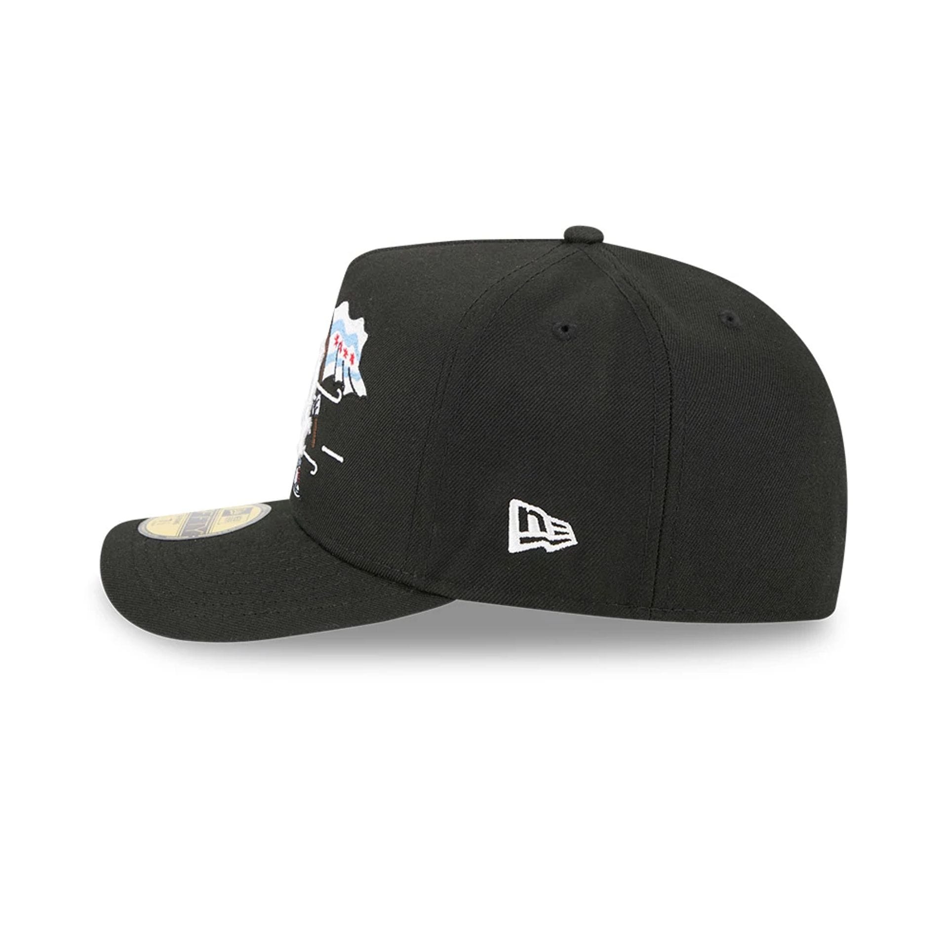 Chicago White Sox MLB Cartoon Black 59FIFTY A-Frame Fitted Cap-kentox