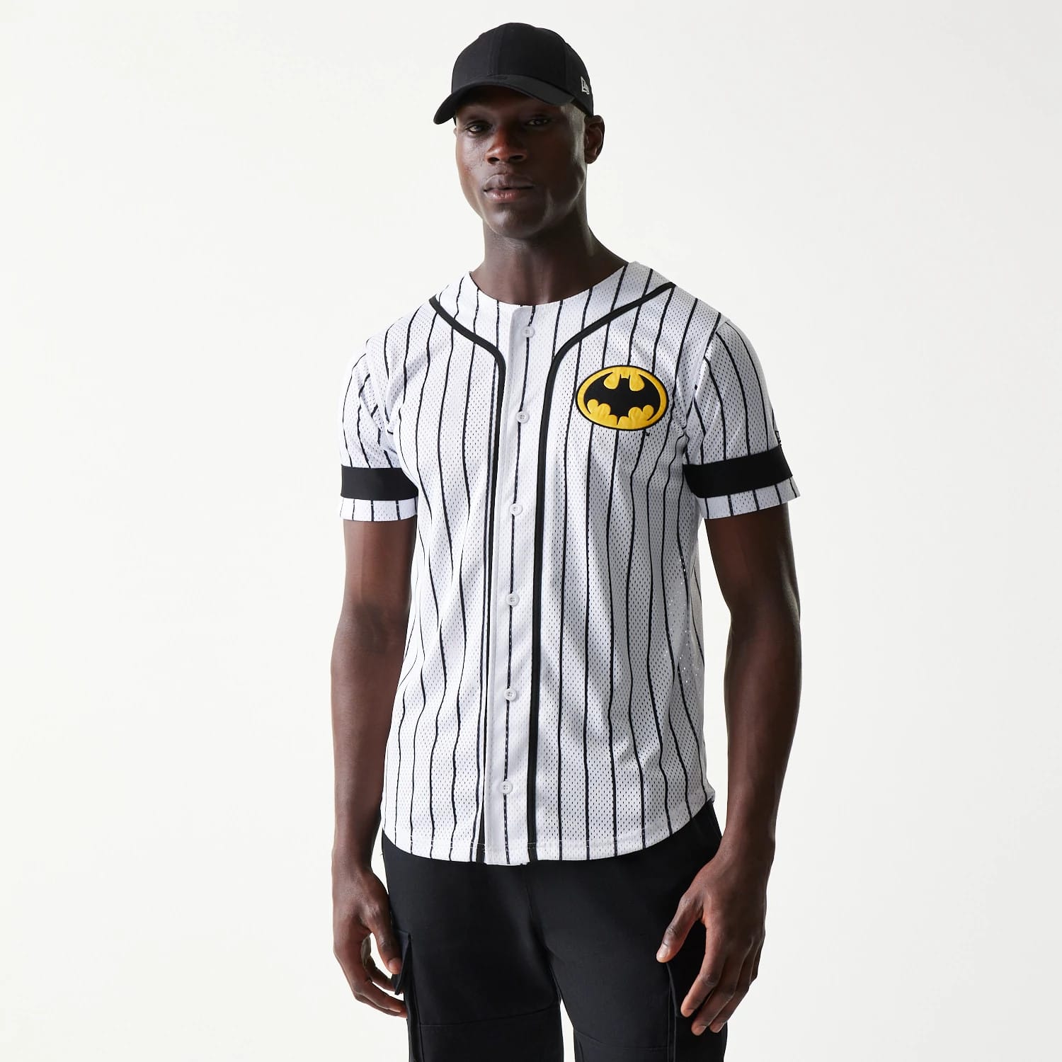New Era Batman Pinstripe White Jersey-kentox