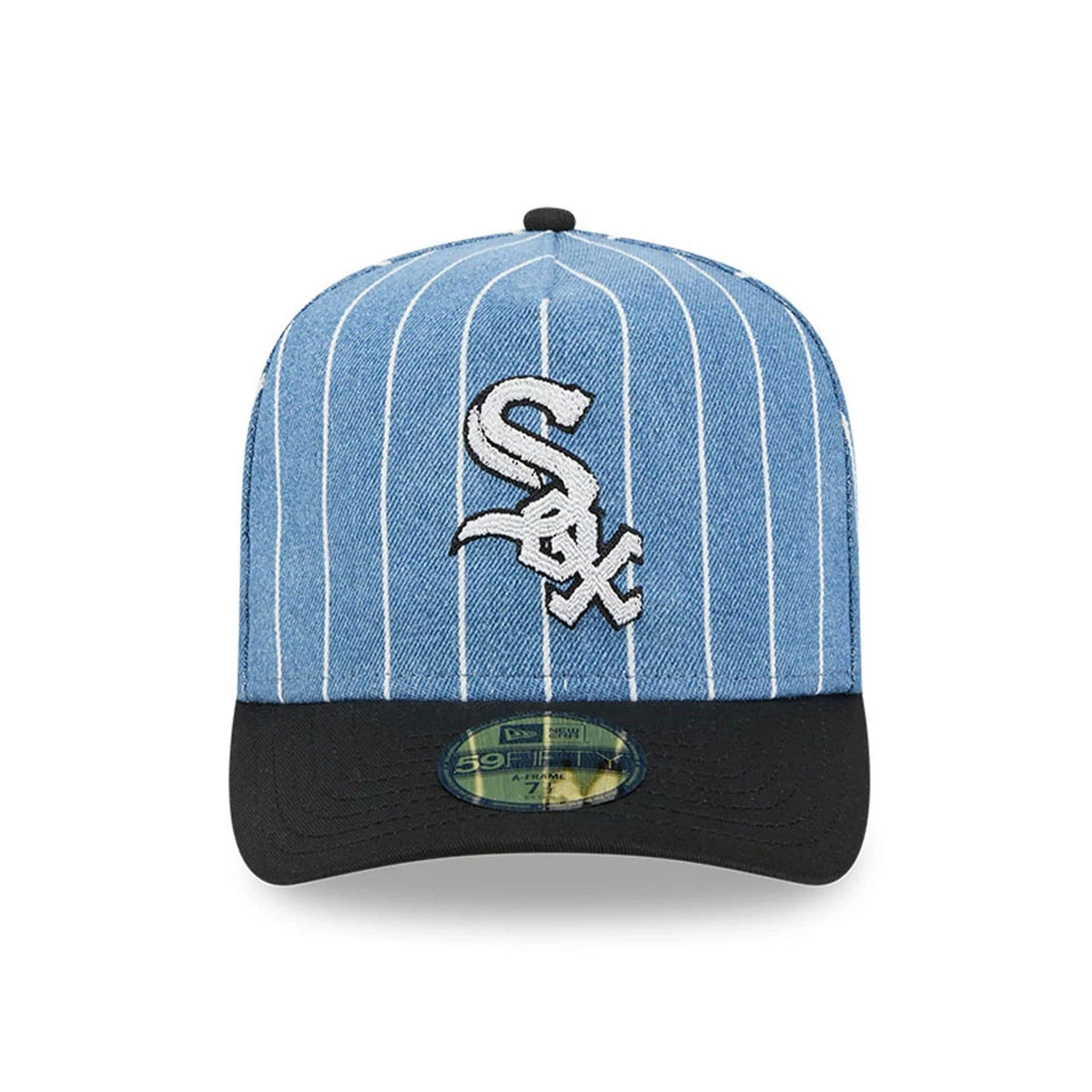 Chicago White Sox MLB Parallel Black 59FIFTY A-Frame Fitted Cap-kentox