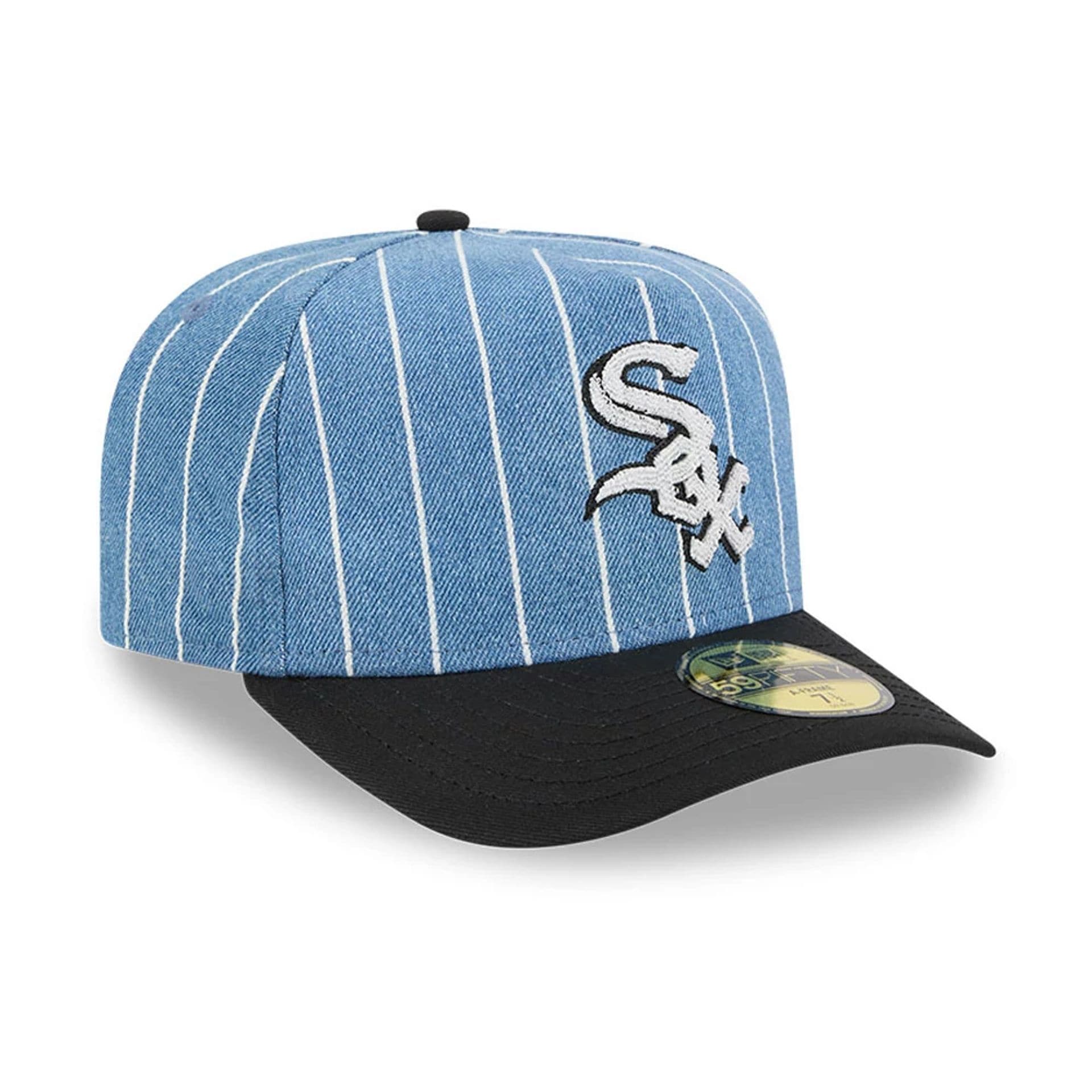 Chicago White Sox MLB Parallel Black 59FIFTY A-Frame Fitted Cap-kentox