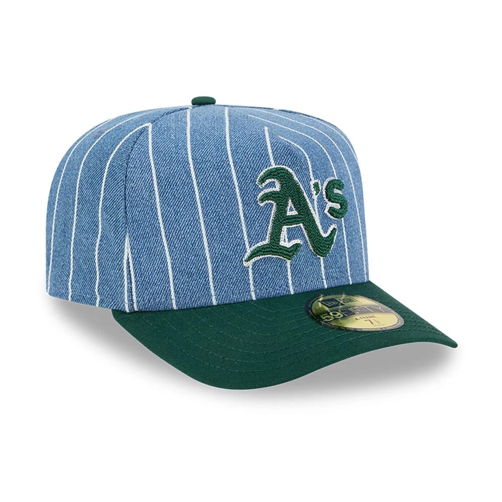 Athletics MLB Parallel Blue 59FIFTY A-Frame Fitted Cap-kentox