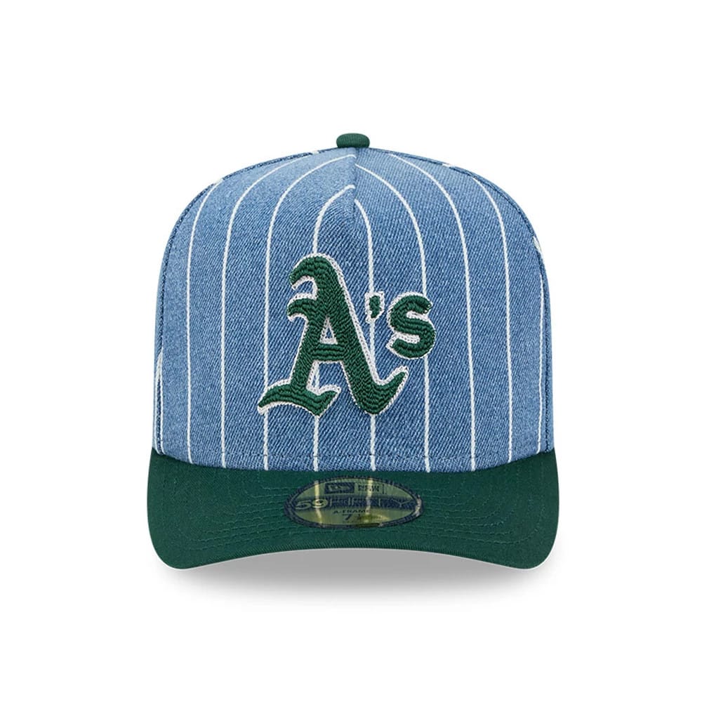 Athletics MLB Parallel Blue 59FIFTY A-Frame Fitted Cap-kentox