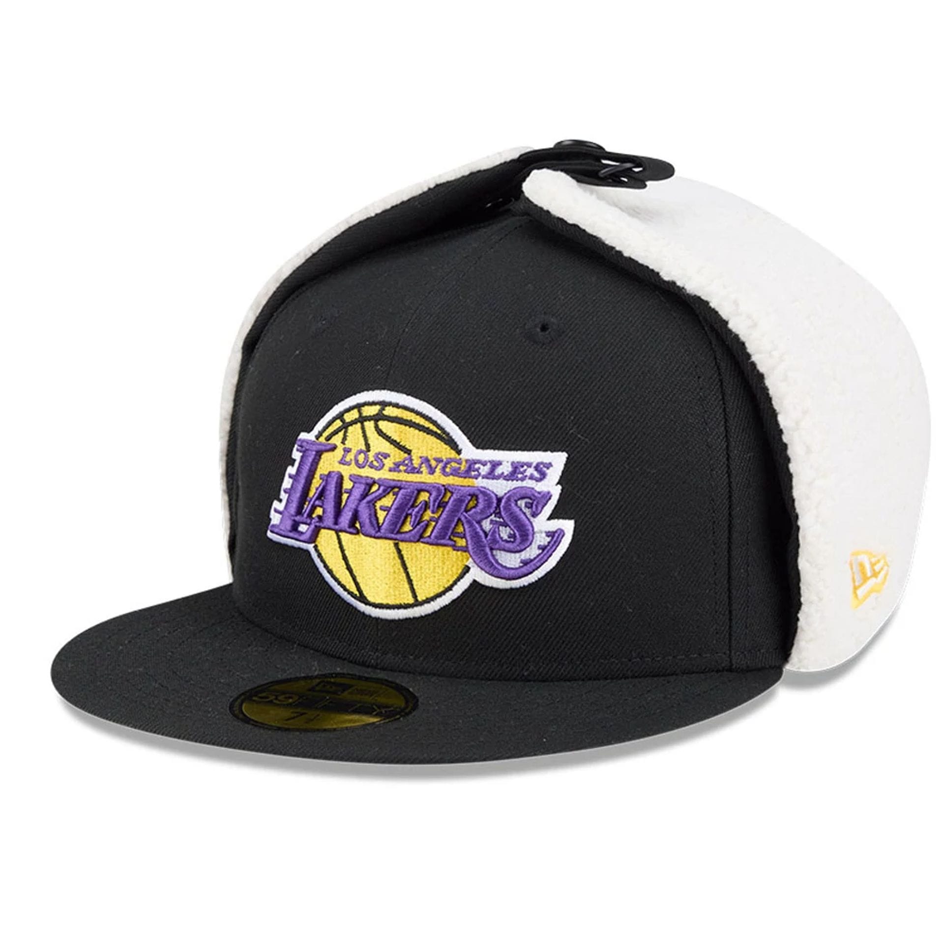 LA Lakers NBA Classic Black Dogear 59FIFTY Fitted Cap-kentox