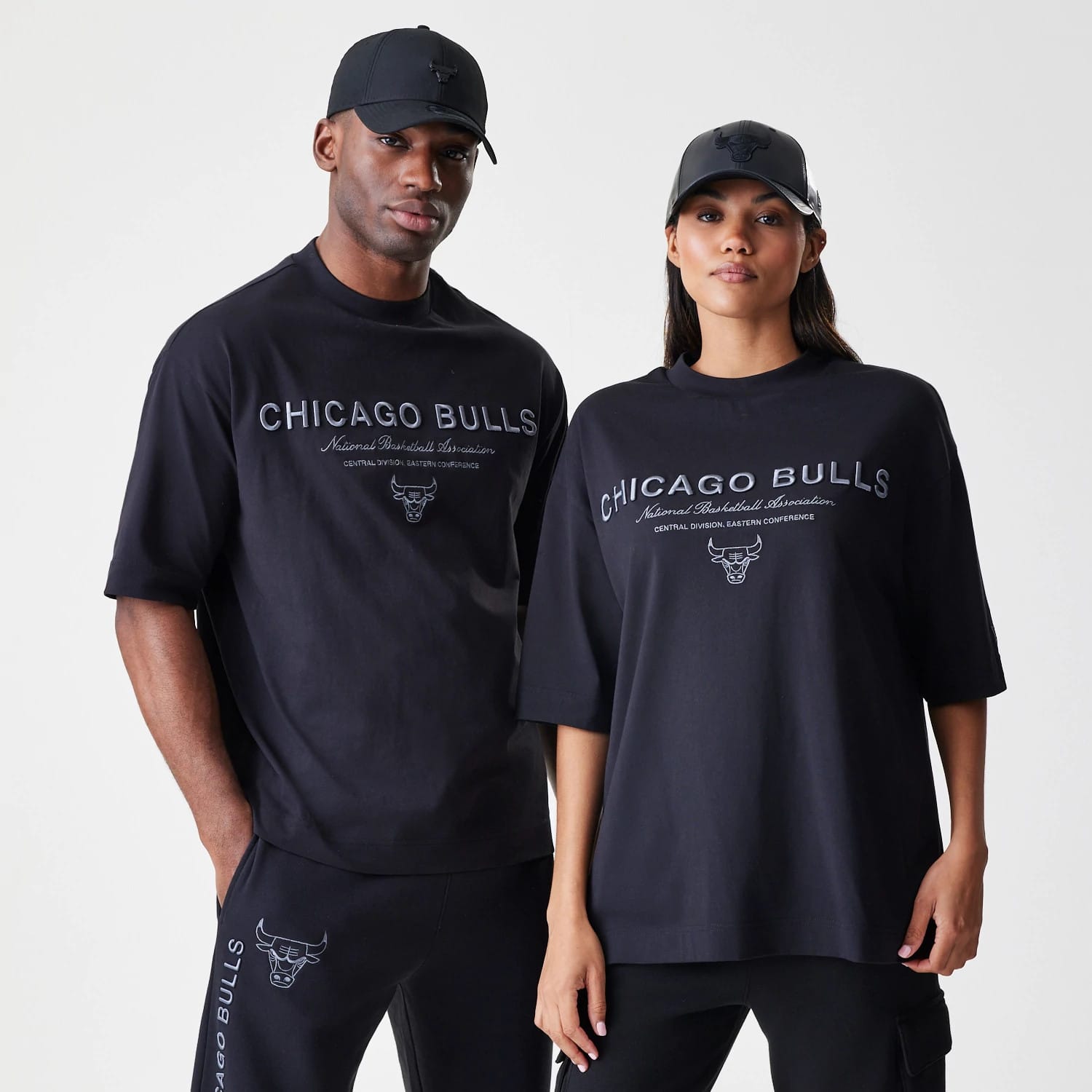 Chicago Bulls NBA Linear Black T-Shirt-kentox