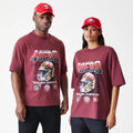 San Francisco 49ers NFL Washed Boxy Dark Red Oversized T-Shirt-kentox