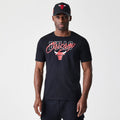 Chicago Bulls NBA Script Black T-Shirt-kentox
