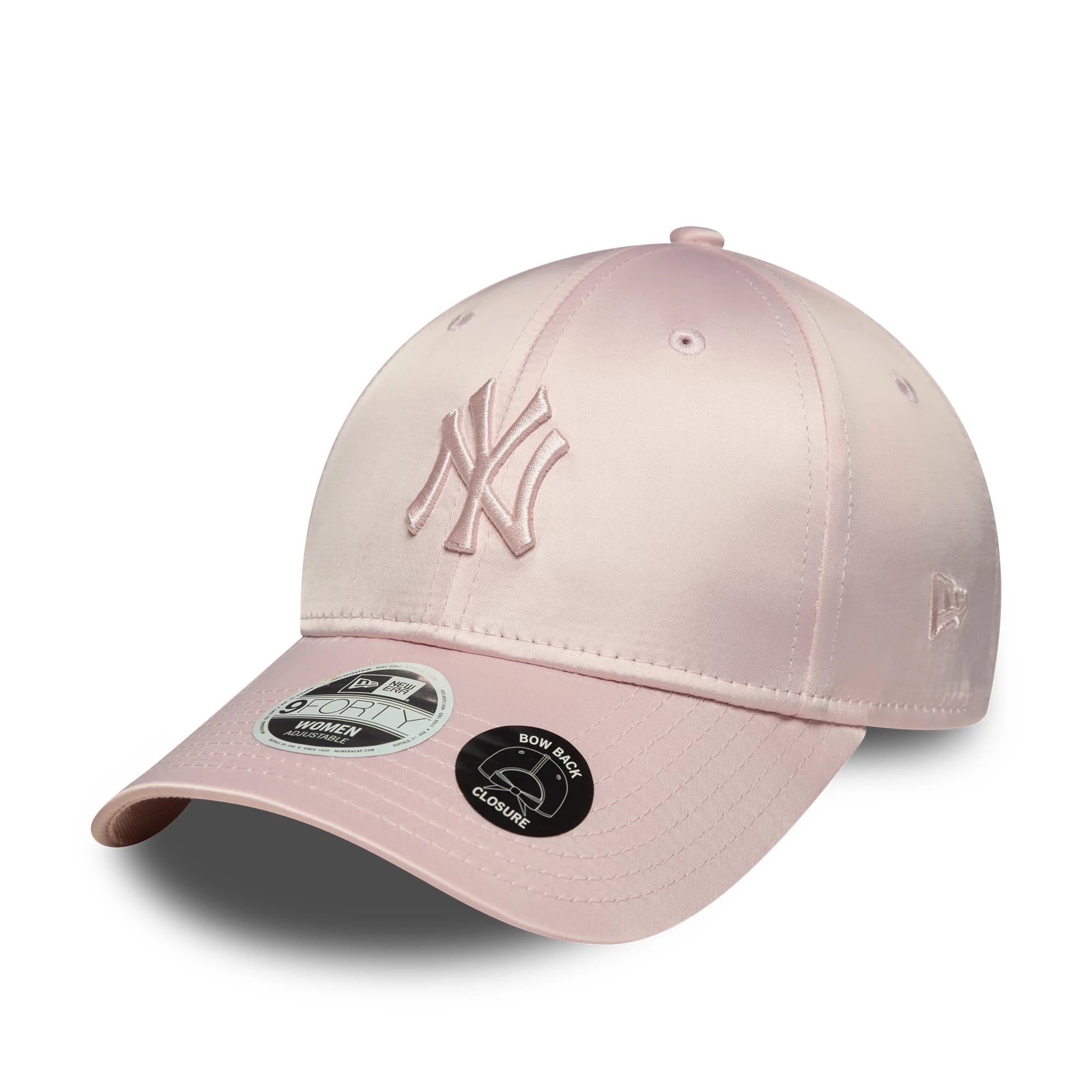 New York Yankees Womens MLB Satin Bow Back Pastel Pink 9FORTY Adjustable Cap-kentox