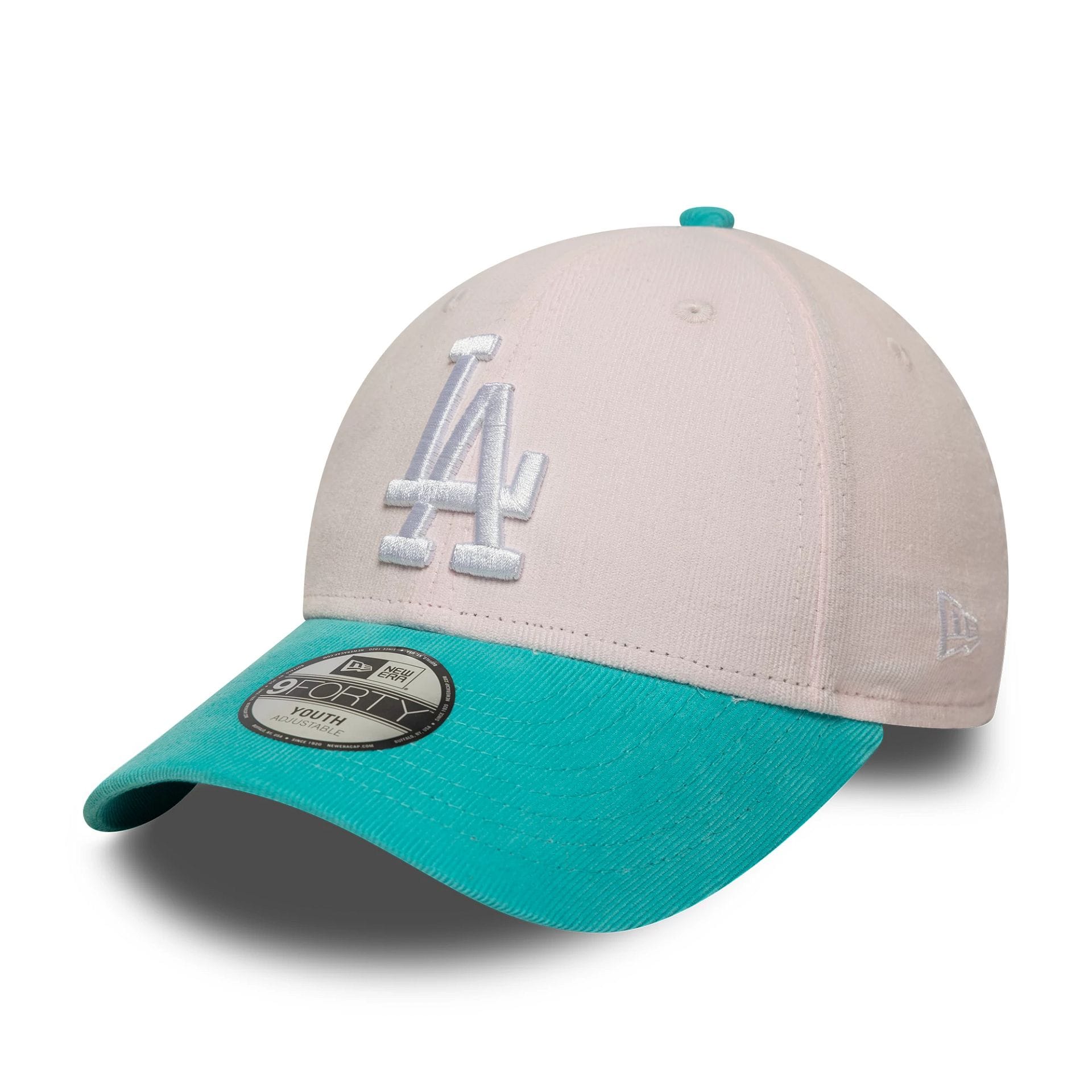 LA Dodgers Youth MLB Cord Pastel Pink 9FORTY Adjustable Cap-kentox