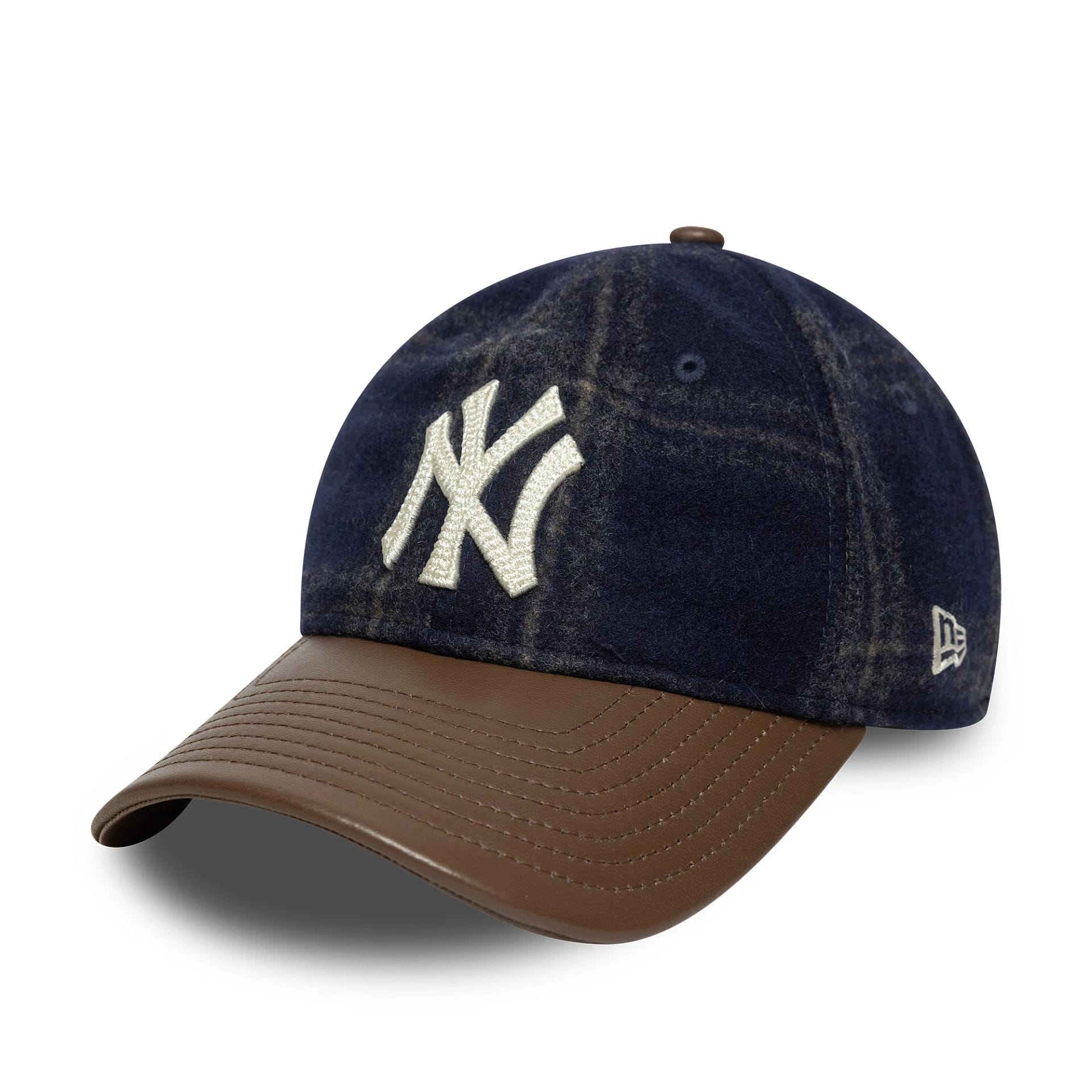 New York Yankees MLB Loden Leather Navy 9TWENTY Adjustable Cap-kentox