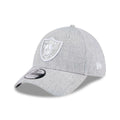 Las Vegas Raiders NFL Heather Grey 39THIRTY Stretch Fit Cap-kentox