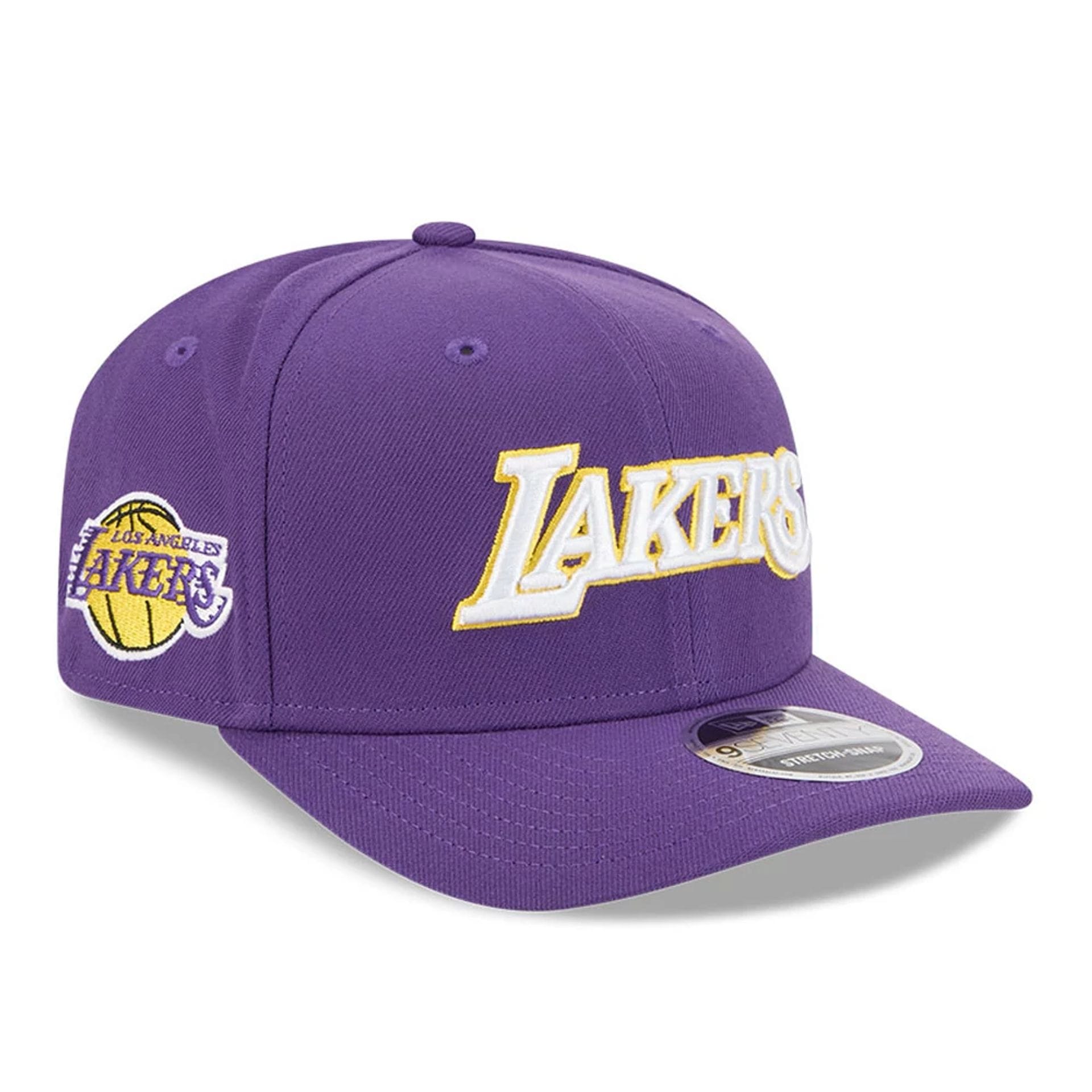 LA Lakers NBA Statement Purple 9SEVENTY Stretch Snap Adjustable Cap-kentox