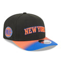 New York Knicks NBA Statement Black 9SEVENTY Stretch Snap Adjustable Cap-kentox