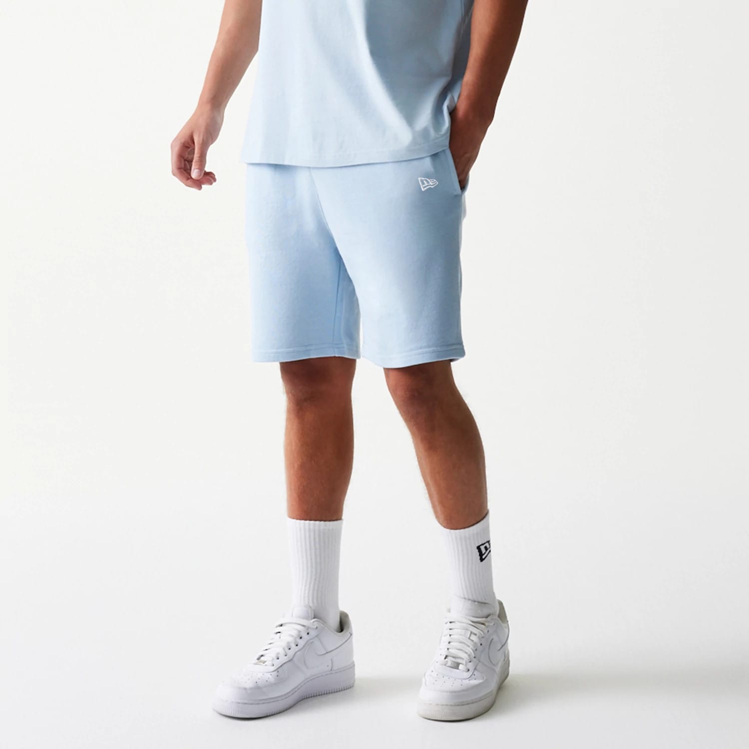 New York Yankees MLB League Essential Midi Pastel Blue Shorts-kentox