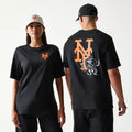 New York Mets MLB Food Graphic Black T-Shirt-kentox