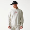 LA Lakers NBA Cream Oversized Crew Neck Sweater-kentox