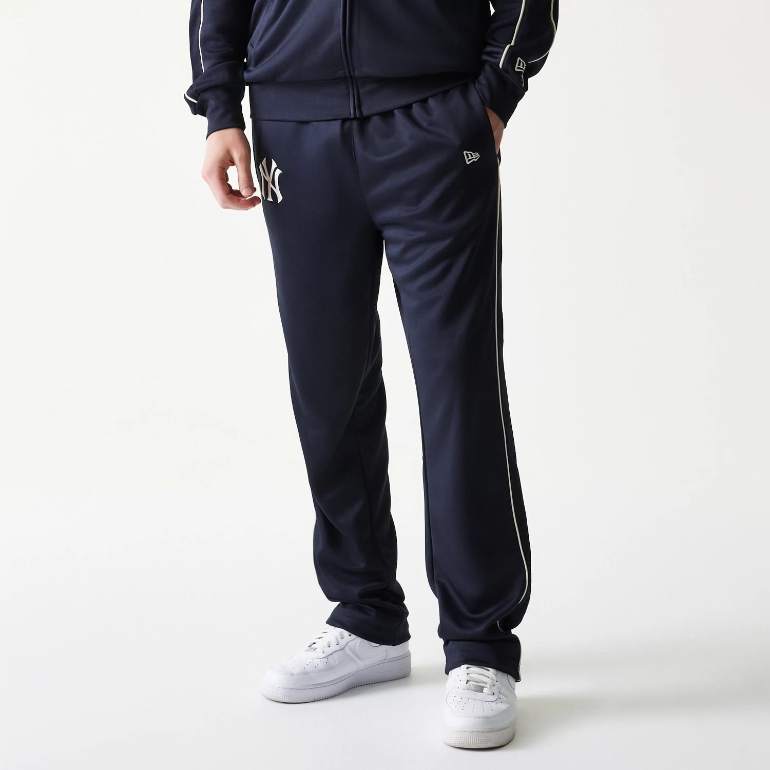 New York Yankees MLB Piping Navy Straight Leg Joggers-kentox