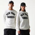 New York Yankees MLB Graphic Pastel Grey Oversized Crew Neck Sweater-kentox