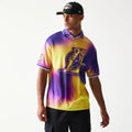LA Lakers NBA All Over Print Purple T-Shirt-kentox