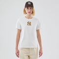 New York Yankees Womens MLB Infill White T-shirt-kentox